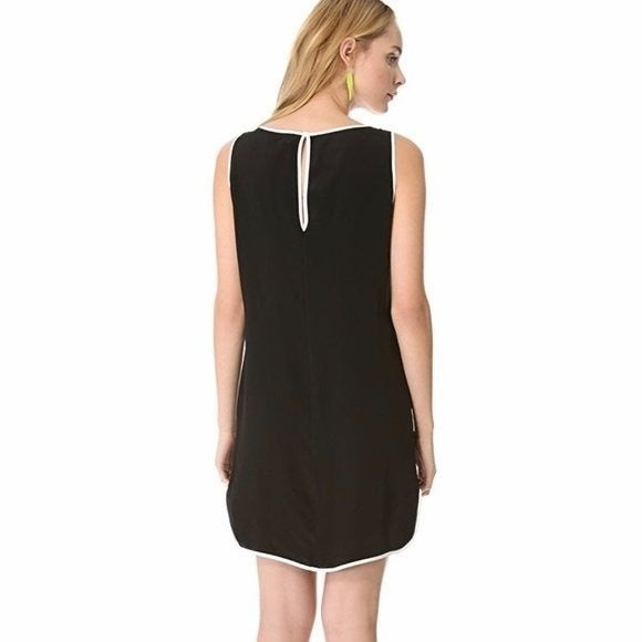 David Lerner ShopBop Silk Mini Sheath Little Black Dress M - Picture 3 of 12